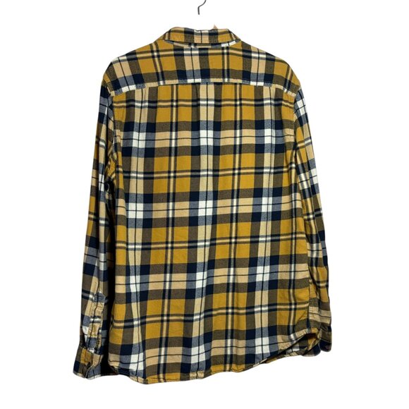 American Eagle Heritage Mens Yellow Flannel Long Sleeve Button Down Shirt XL - Picture 3 of 11
